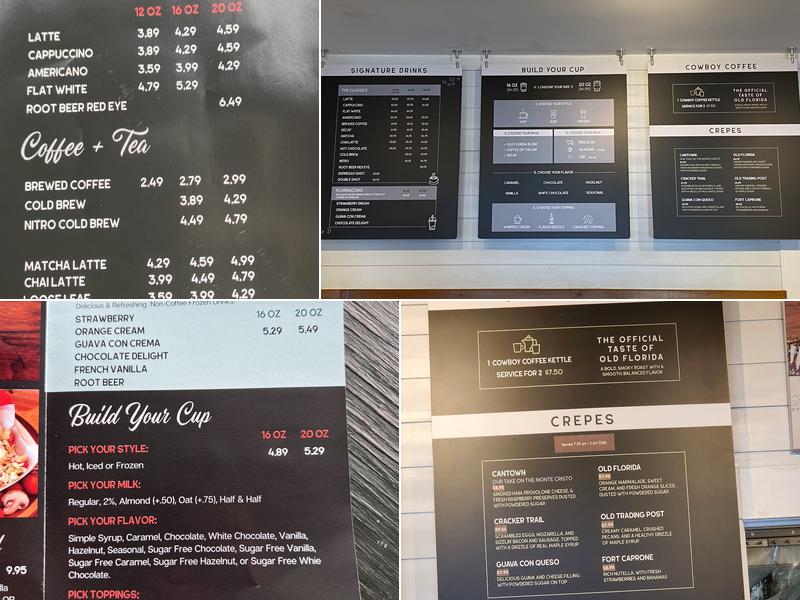 Old Florida Coffee Co Menu