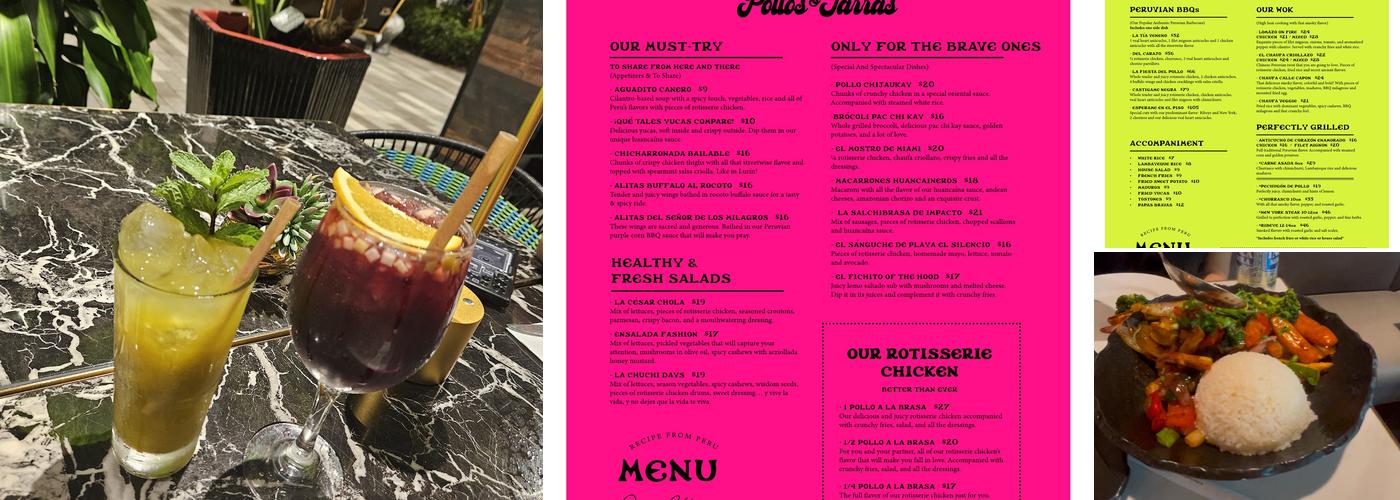 Pollos & Jarras Menu
