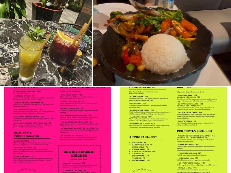 Pollos & Jarras Menu