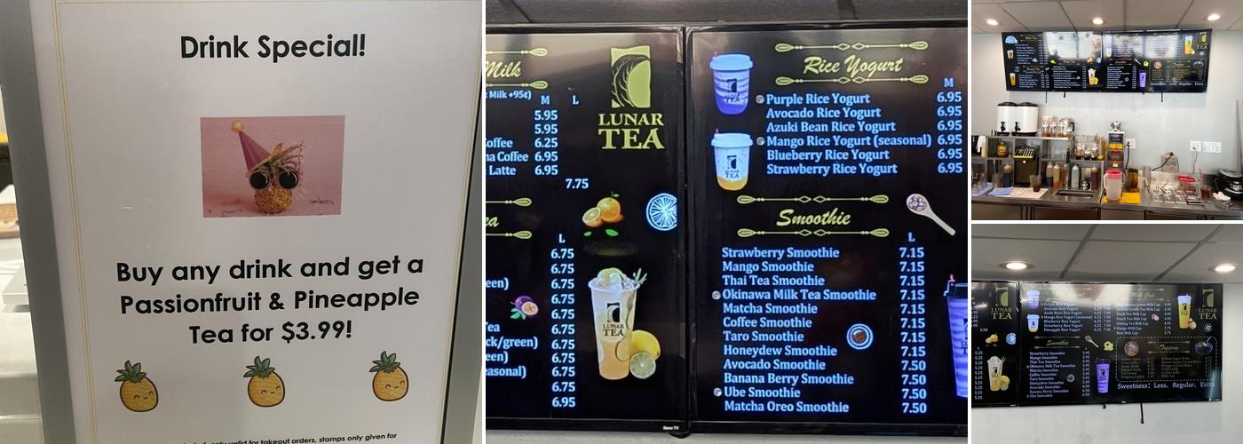 Lunar tea Menu