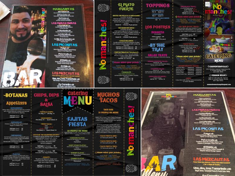 No Manches Mexican Grill Carpentersville Menu