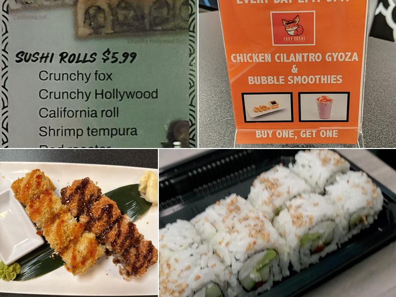 Foxy Sushi Menu