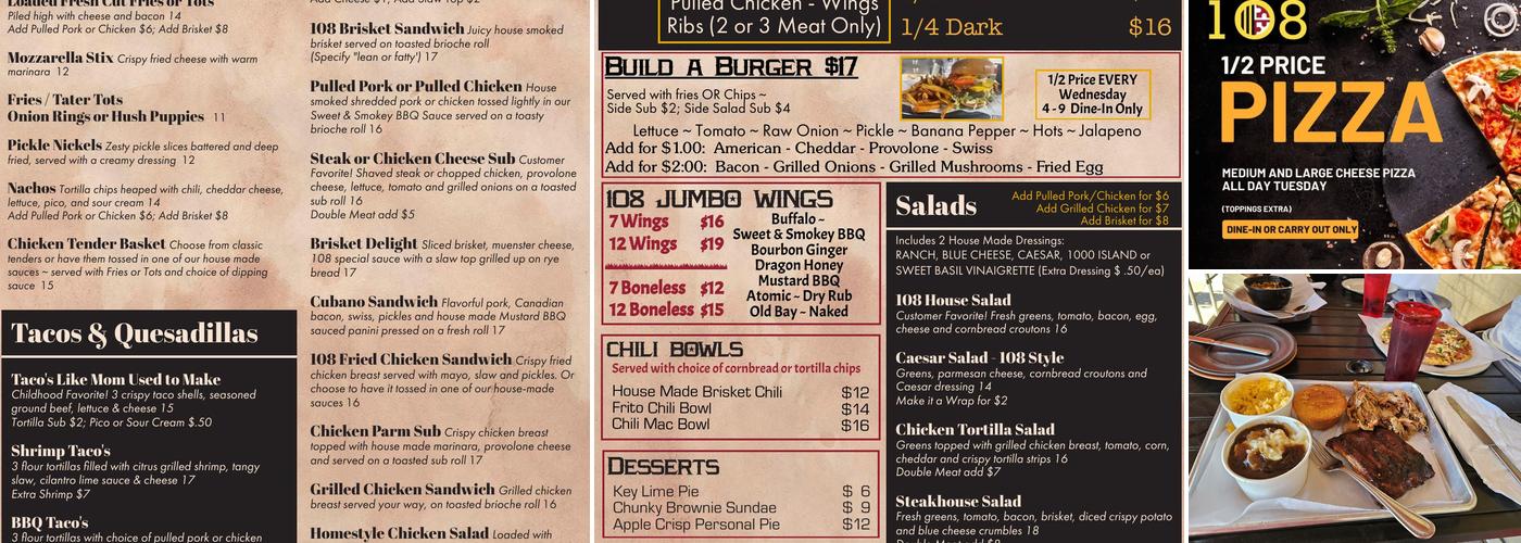 Route 108 Pizza & BBQ Menu