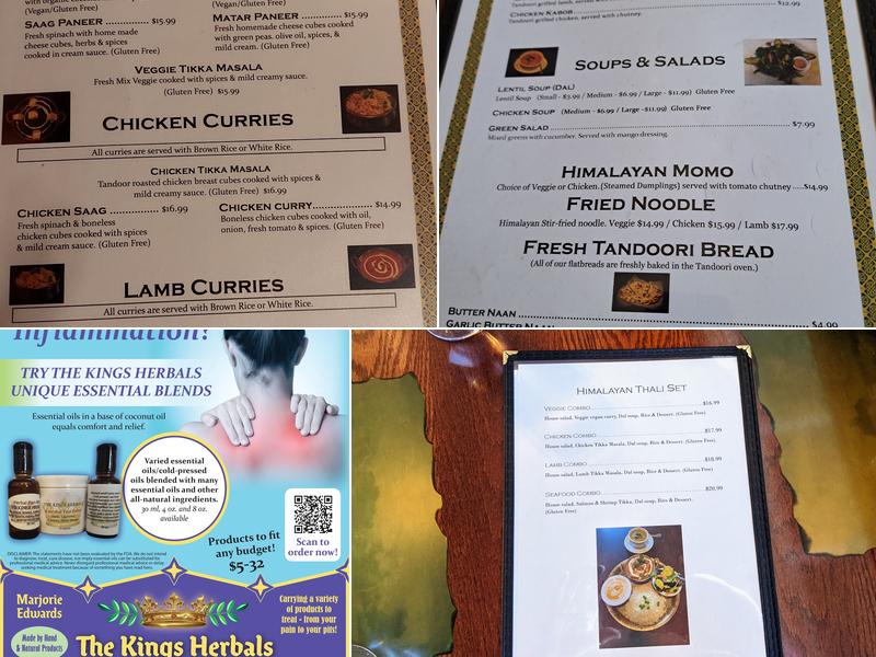 Himalayan Restaurant & Bar Menu