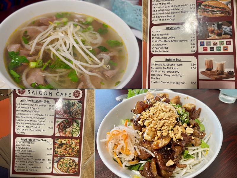 Saigon Cafe Menu