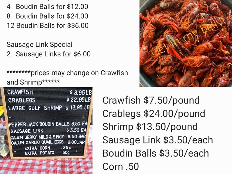 T.j.s Crawfish Shack Menu
