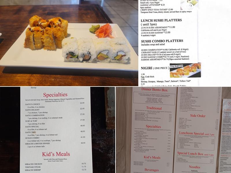 Saito 2 Menu