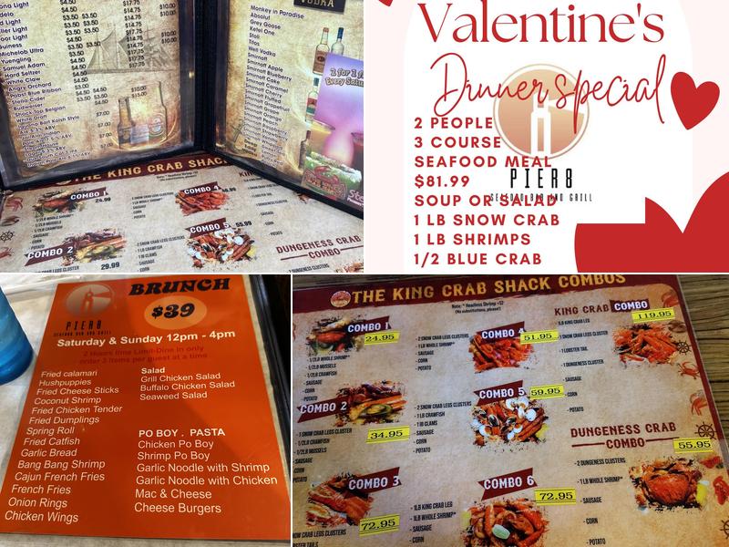 Pier 8 Seafood Bar & Grill Menu