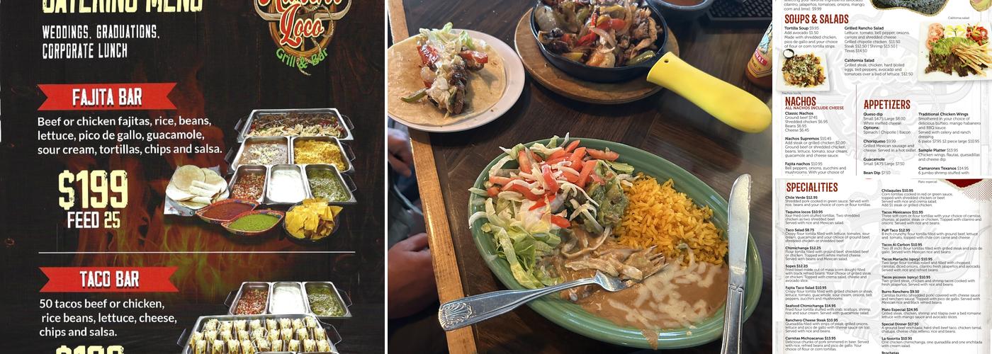 Rancho Loco Grill & Bar Menu