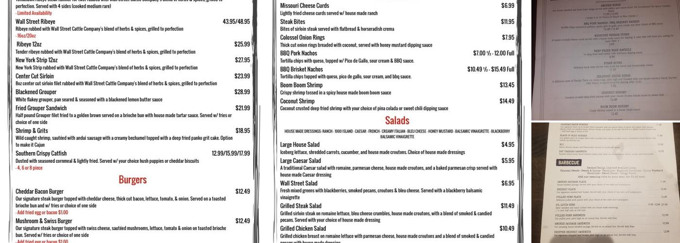 Day Traders Grill Menu