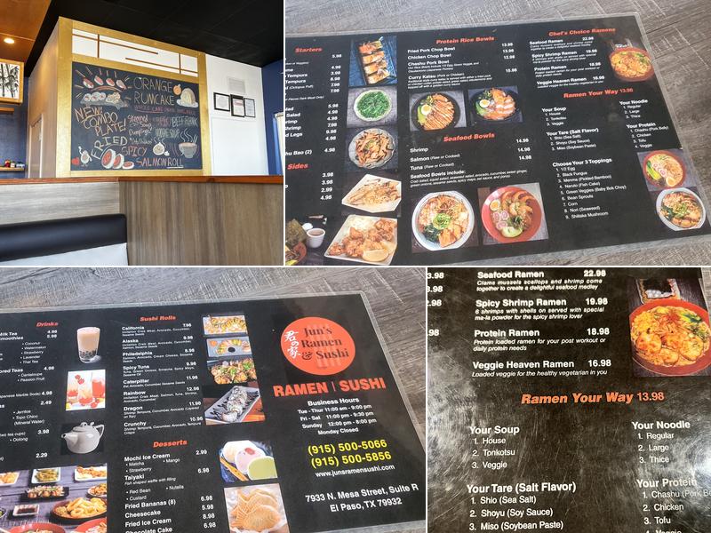 Jun’s Ramen & Sushi Menu