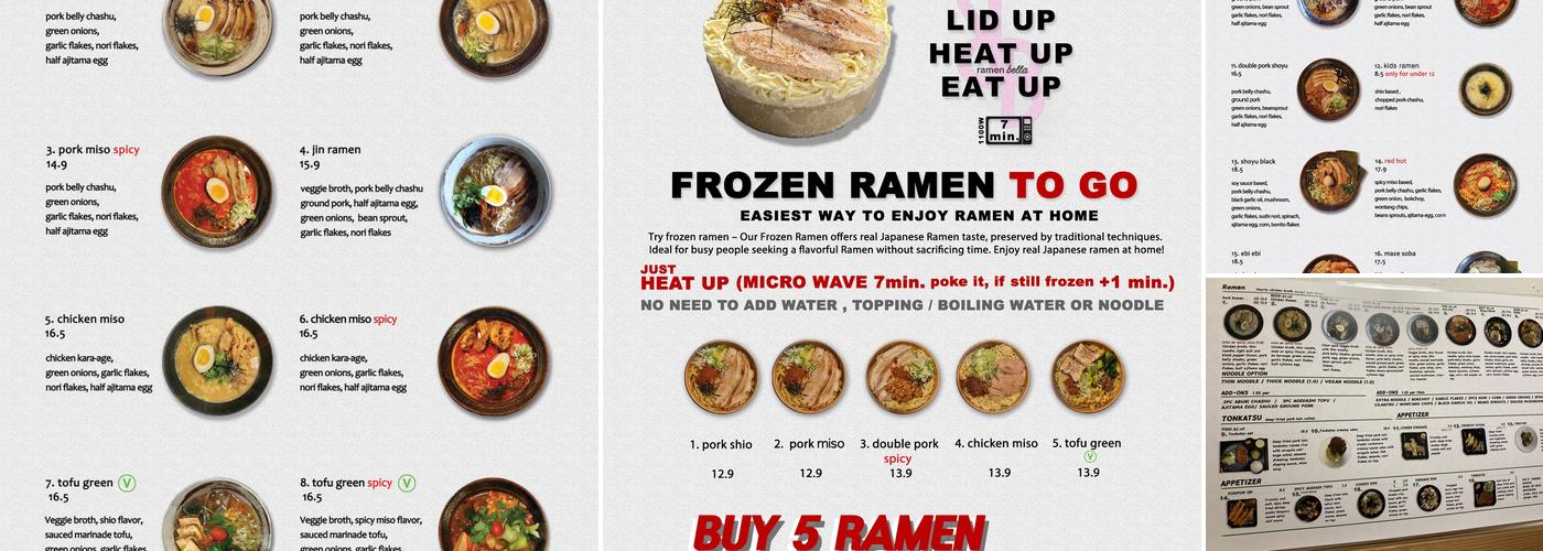 Ramen Bella poco Menu