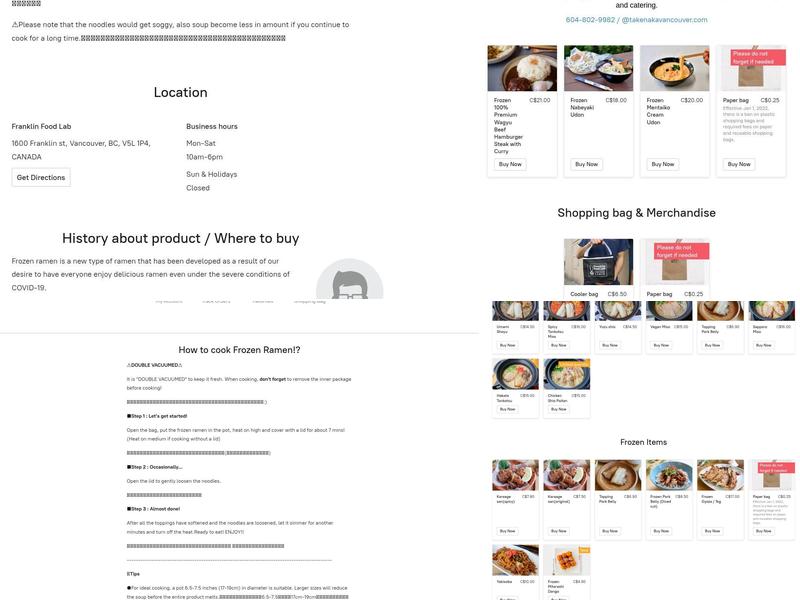 Franklin Food Lab Menu