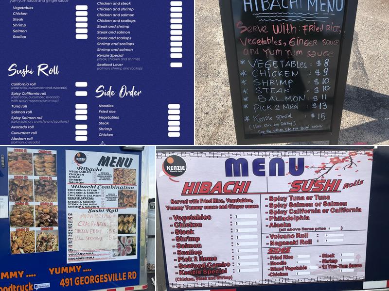 Kenzie Hibachi Sushi Menu