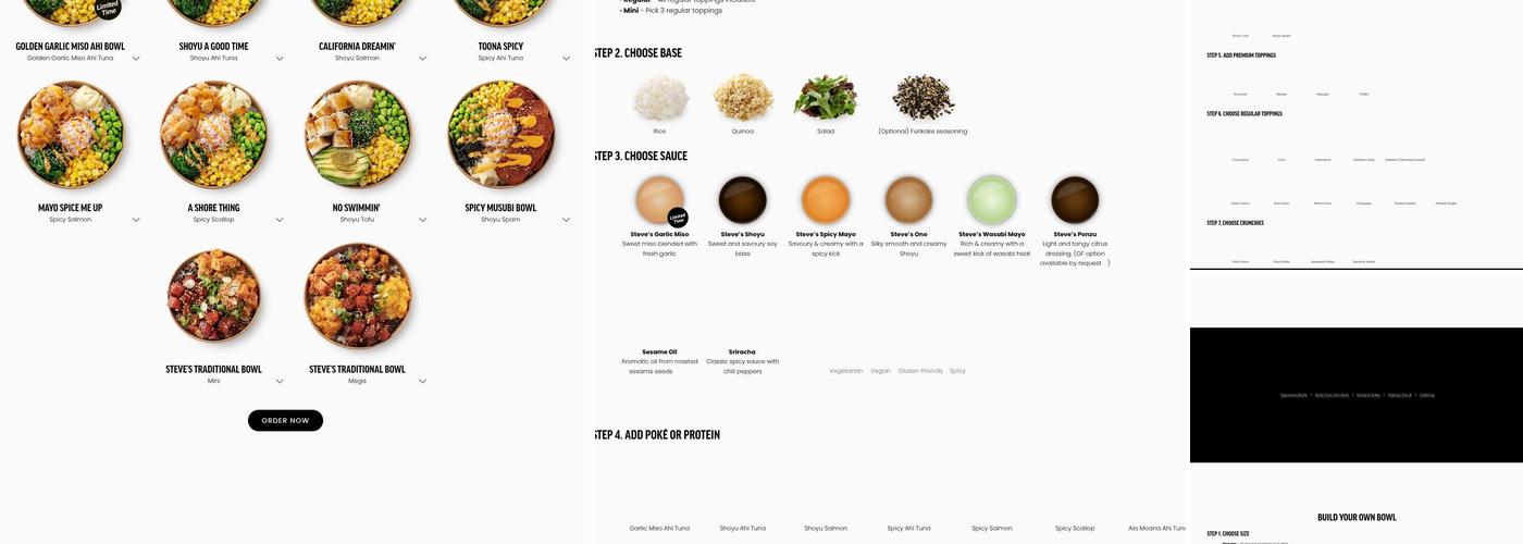 Steve's Poké Bar Menu