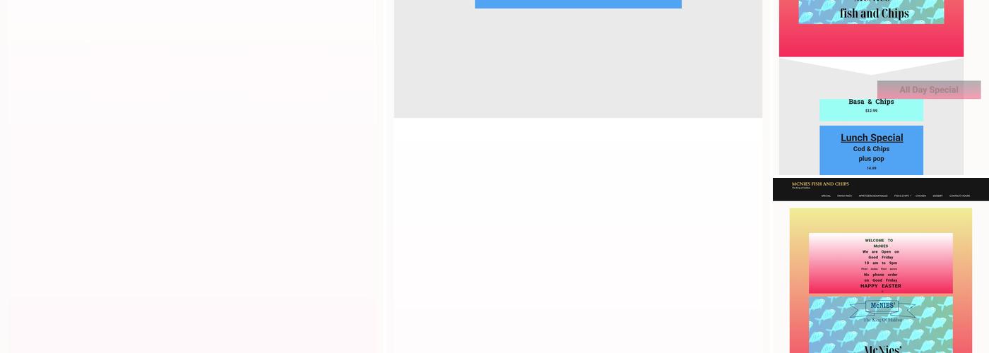 McNie's Fish & Chips Menu