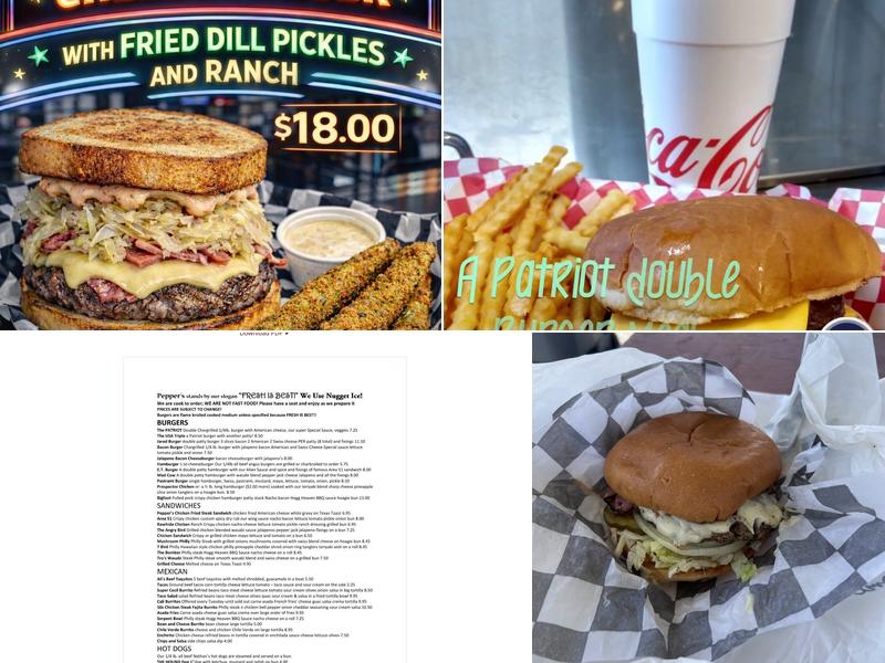 peppers place Menu