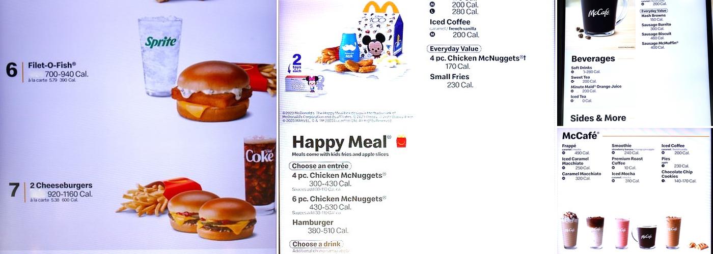 McDonald's Hawthorne Menu