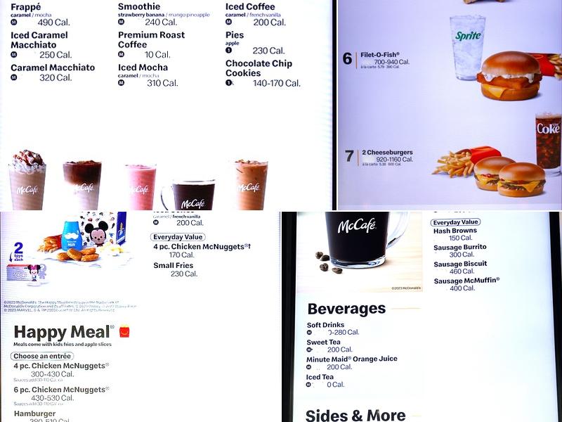 McDonald's Hawthorne Menu