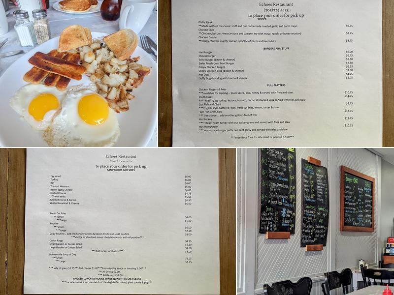 Echoes Restaurant Menu