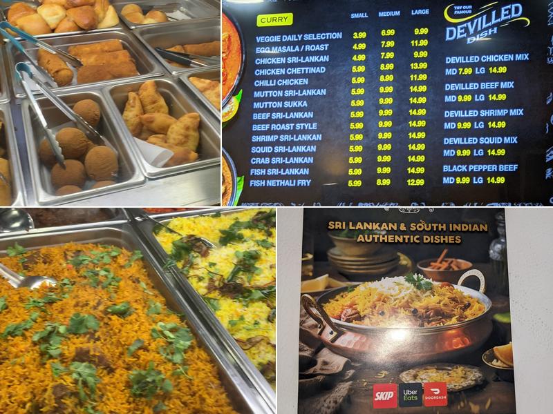 Maya's South Indian & Sri Lankan Cuisine Menu