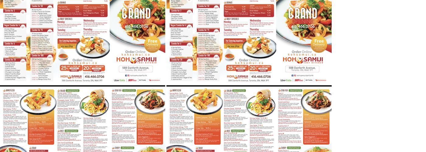 Koh Samui Danforth Menu