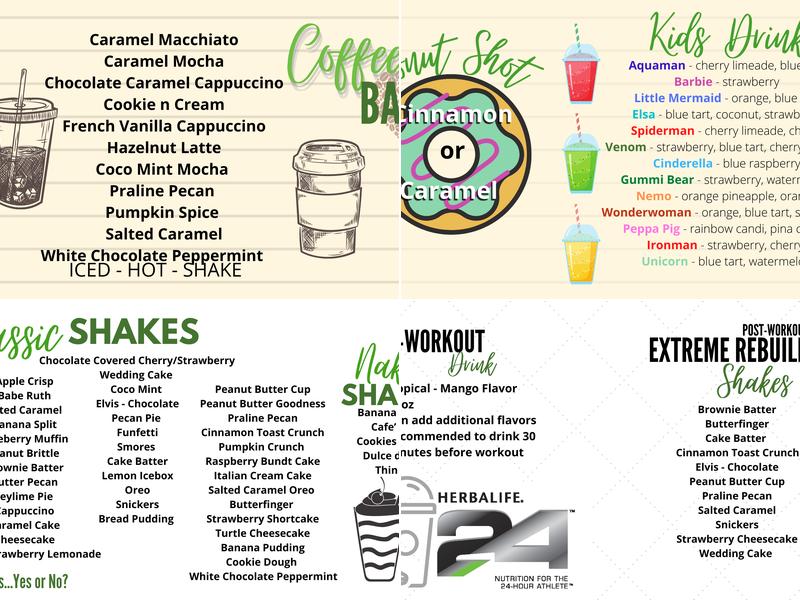 Deep Roots Nutrition- Herbalife Menu