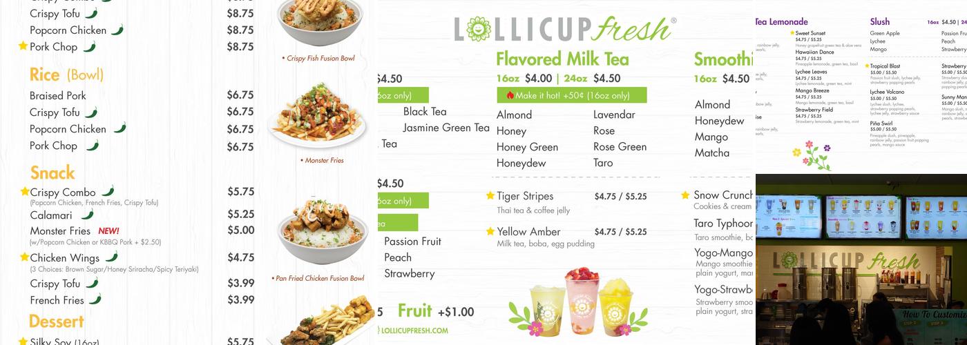 Lollicup Fresh Menu