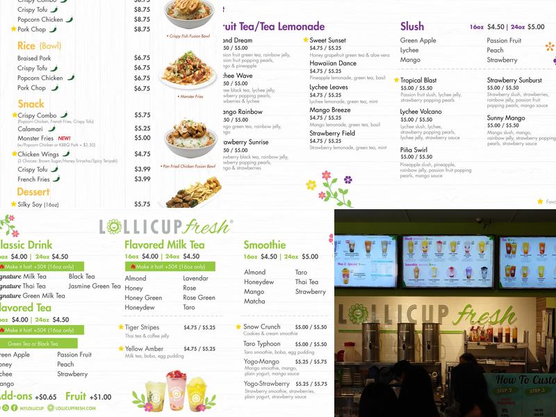 Lollicup Fresh Menu