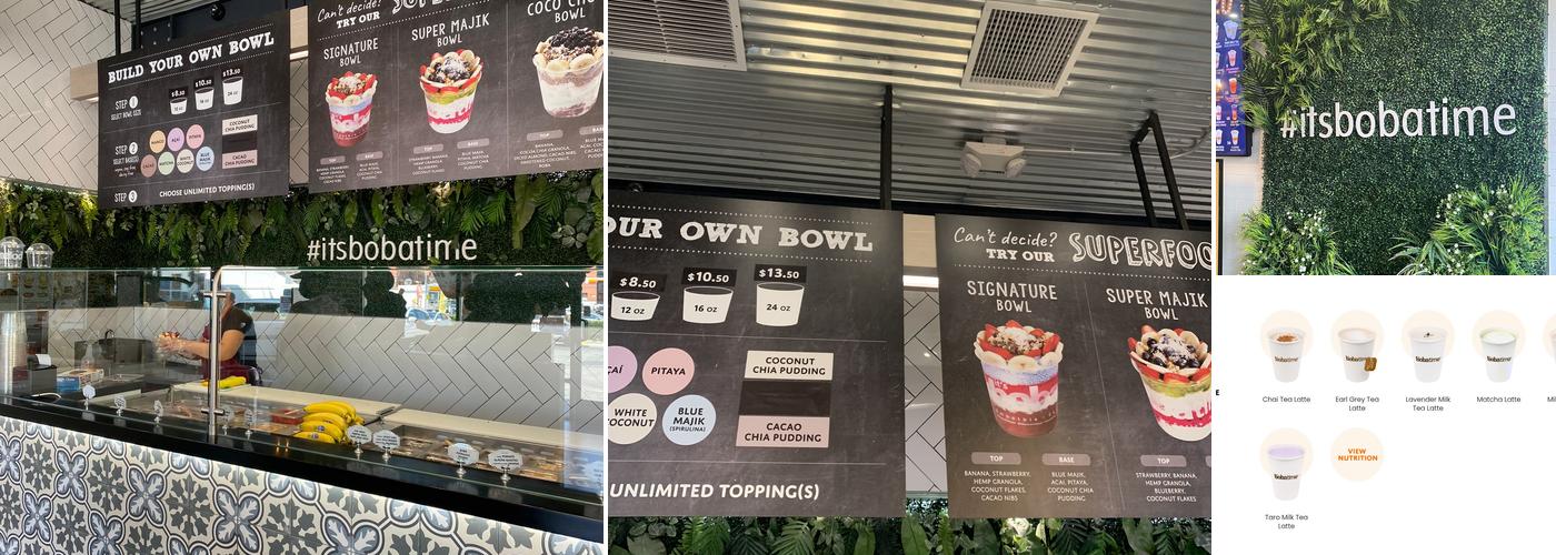 It's Boba Time Vermont Menu