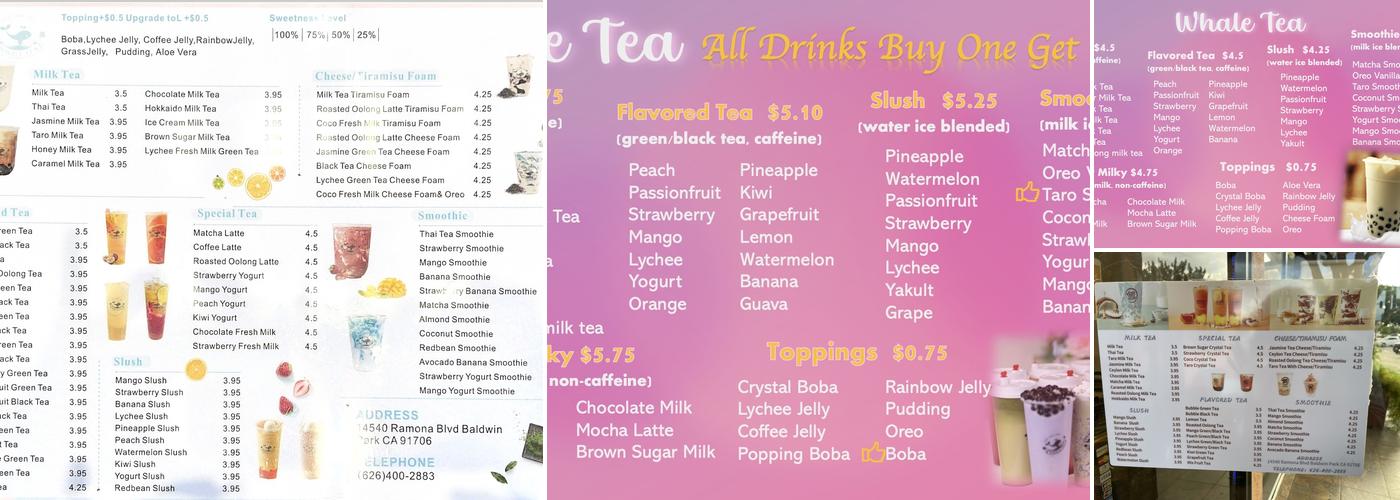S' Tea House Menu