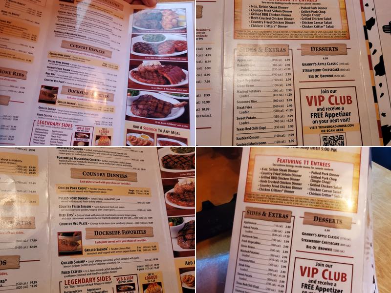Texas Roadhouse Menu