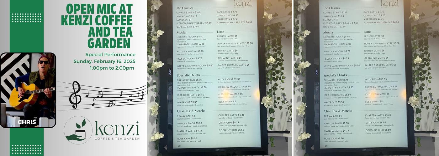 Kenzi Coffee & Tea Garden Menu