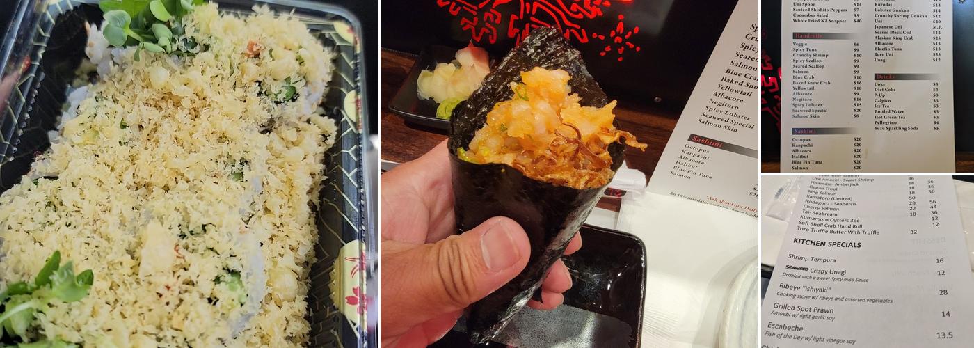 Seaweed Handroll Bar Menu