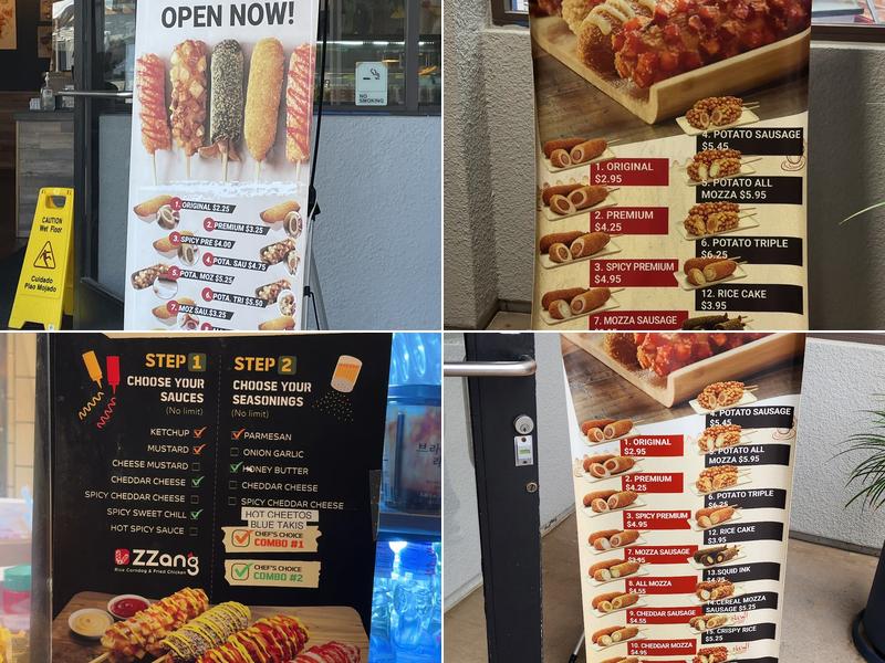 Zzang Hot Dog & Chicken Menu