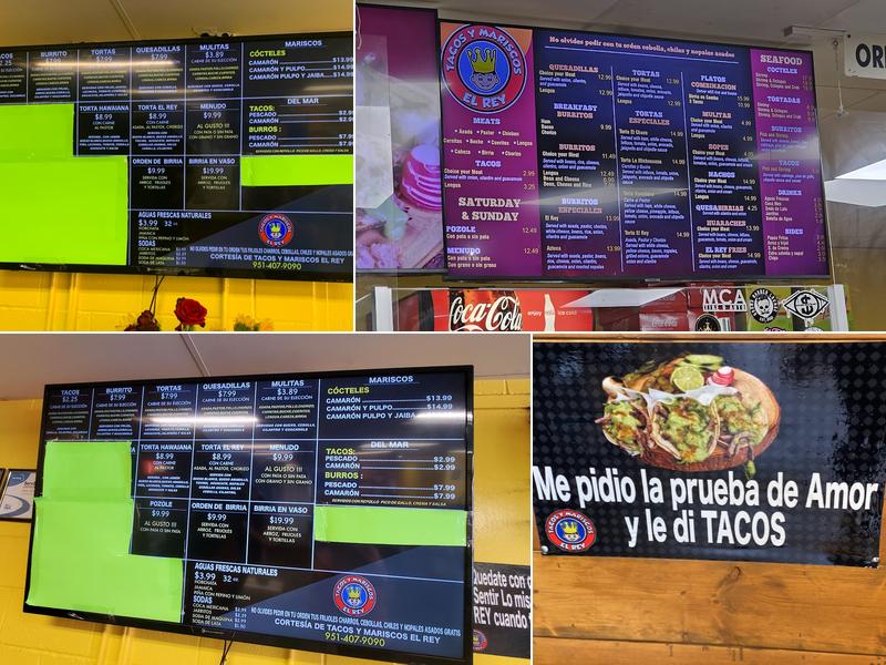 El Rey Tacos Y Mariscos Menu