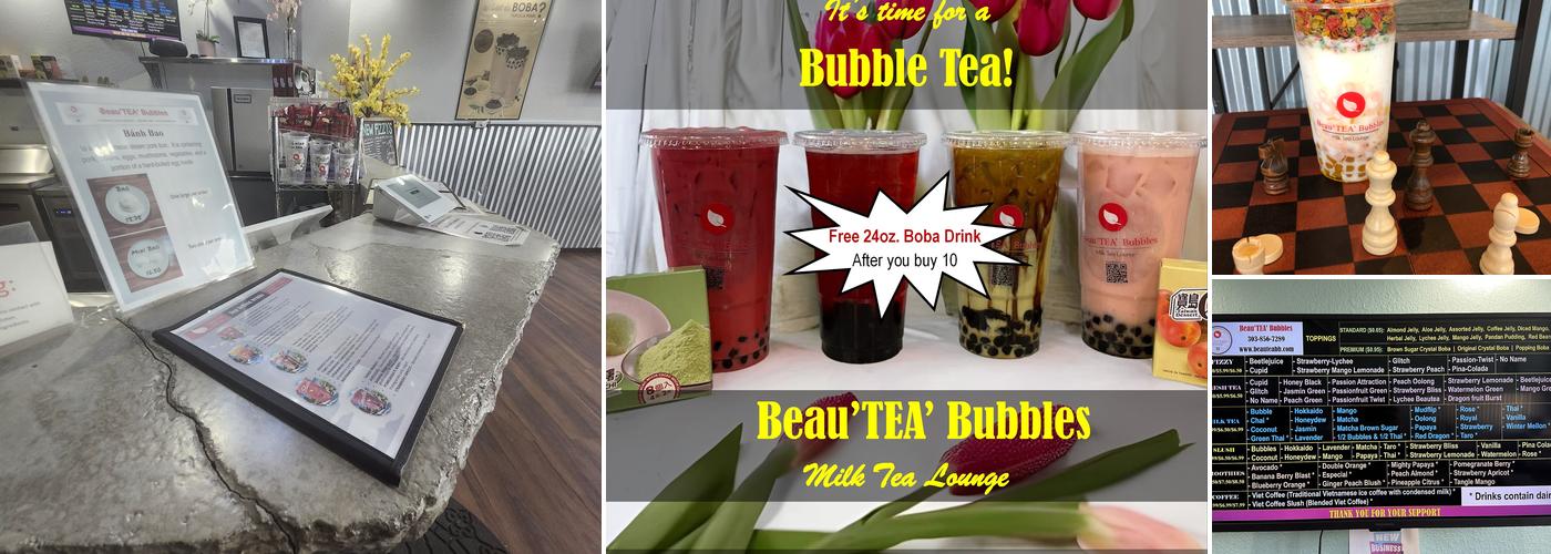 BeauTea Bubbles Menu