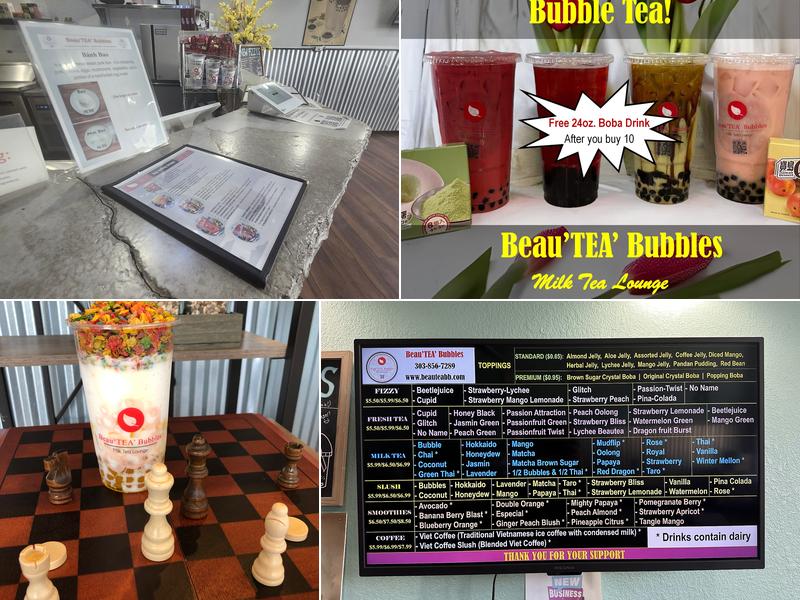 BeauTea Bubbles Menu