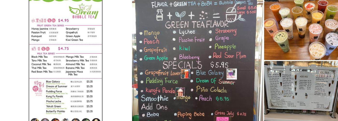Dream Bubble Tea Menu