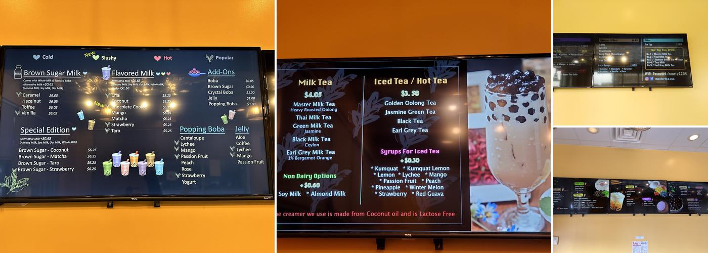 Master Tea Menu