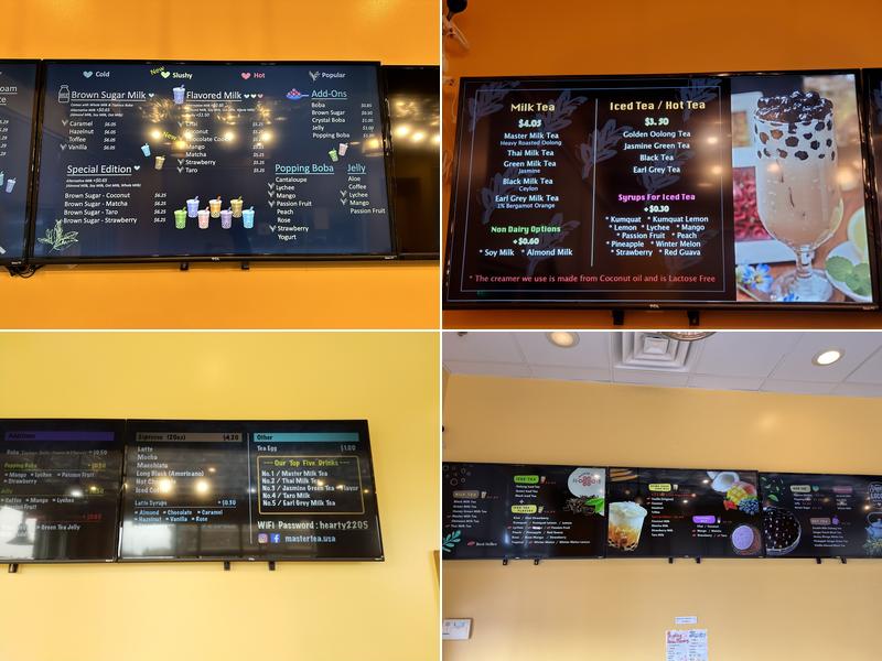 Master Tea Menu