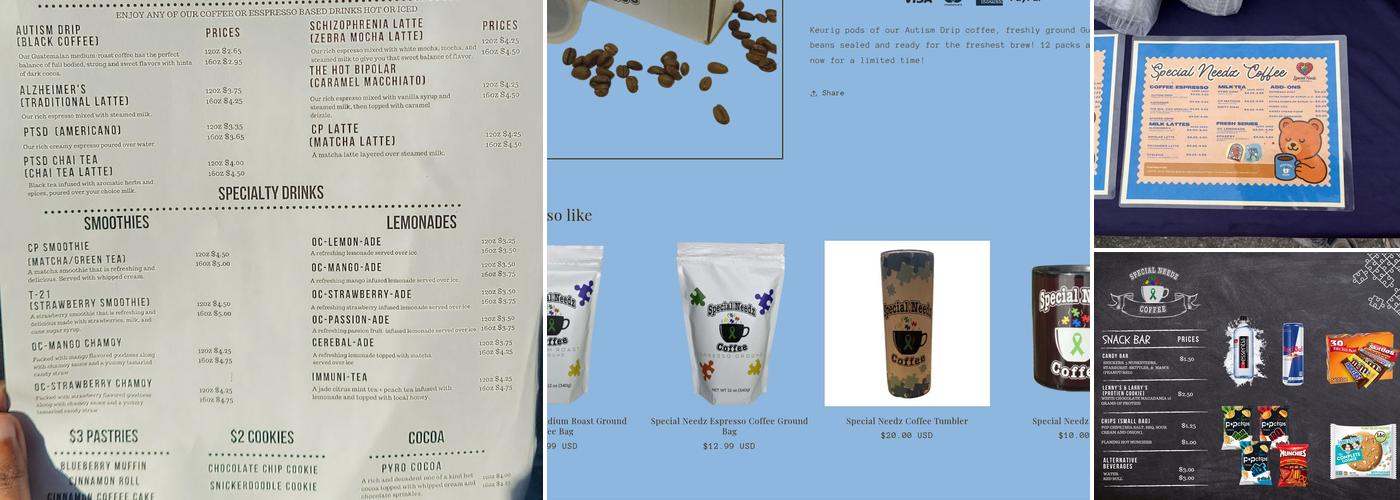 Special Needz Coffee Menu