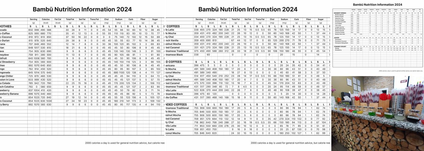 Bambū Menu
