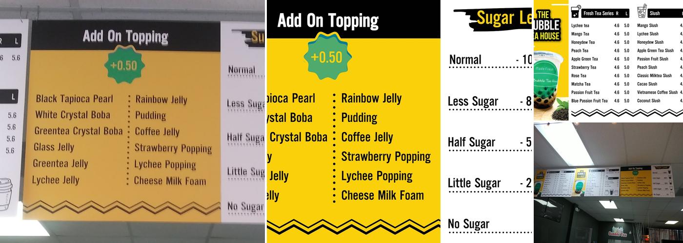 Bubble Tea House Menu