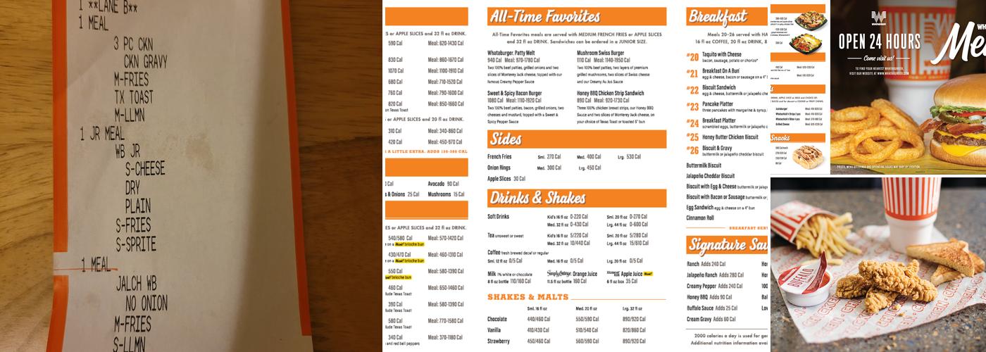Whataburger Menu