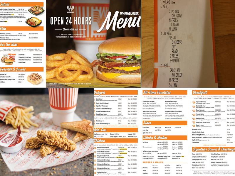 Whataburger Menu
