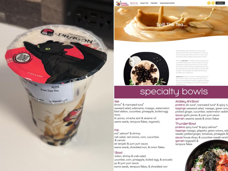 Bowls and Bubbles Menu