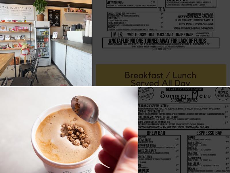 Framework Craft Coffee House Menu