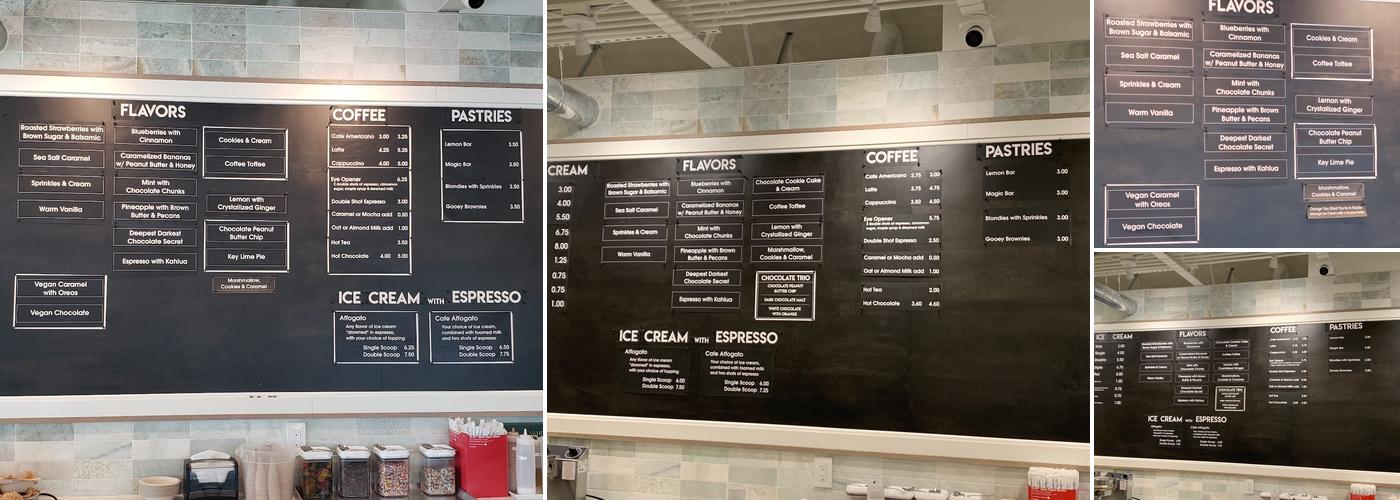 Bright Ice Scoop Shop Park Blvd Menu