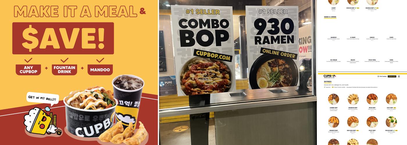 Cupbop - Korean BBQ in a Cup Menu